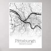 Pittsburgh Map - Pennsylvania - City Map Poster (Voorkant)