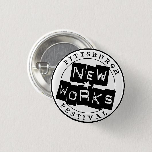 Pittsburgh New Works Festival Button (klein) (Voorkant /achterkant)