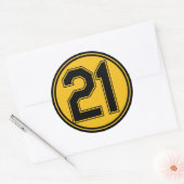Pittsburgh nummer 21 ronde sticker (Envelop)