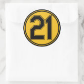 Pittsburgh nummer 21 ronde sticker (Tas)