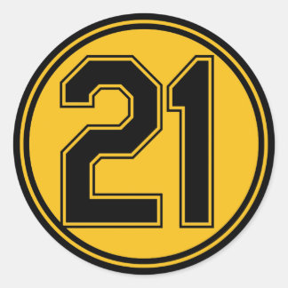 Pittsburgh nummer 21 ronde sticker