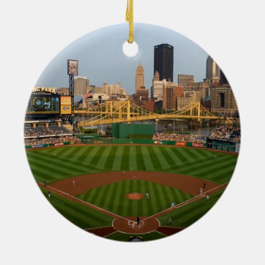 Pittsburgh-ornament-Double Sided Foto-Kerstmis Keramisch Ornament (Achterkant)