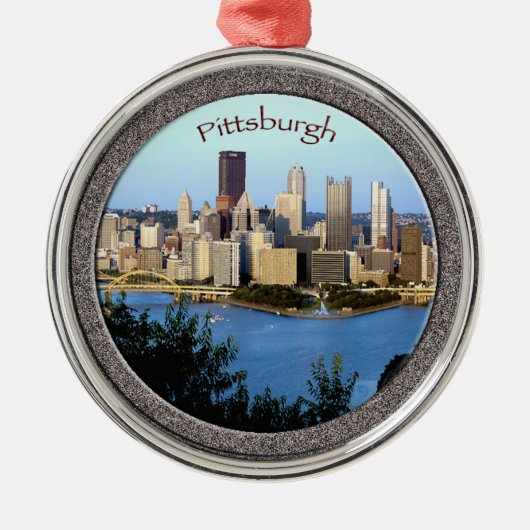 Pittsburgh Ornament-Premium Metalen Ornament (Voorkant)