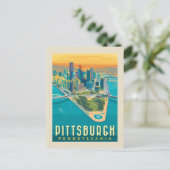 Pittsburgh, PA | Bird's Eye Uitzicht Briefkaart (Staand voorkant)