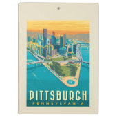 Pittsburgh, PA | Bird's Eye Uitzicht Klembord (Achterkant)
