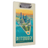 Pittsburgh, PA | Bird's Eye Uitzicht Klembord (Rechts)