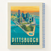 Pittsburgh, PA | Bird's Eye Uitzicht Notitieboek (Achterkant)
