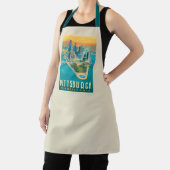 Pittsburgh, PA | Bird's Eye Uitzicht Schort (Insitu)