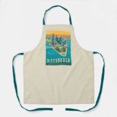 Pittsburgh, PA | Bird's Eye Uitzicht Schort (Voorkant)