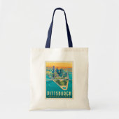 Pittsburgh, PA | Bird's Eye Uitzicht Tote Bag (Voorkant)