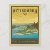 Pittsburgh, PA - Bridgestad Briefkaart (Voorkant)