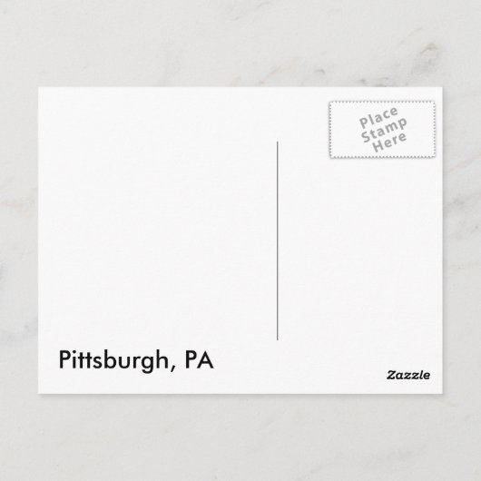 Pittsburgh, PA Briefkaart (Achterkant)