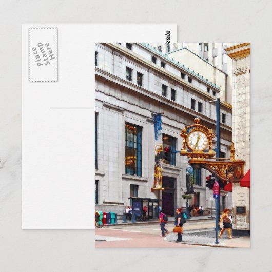 Pittsburgh PA - hoek van Smithfield en vijfde Briefkaart (Voorkant / Achterkant)