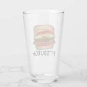 Pittsburgh PA Pennsylvania Coleslaw Fries Sandwich Glas (Achterkant)