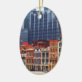 Pittsburgh PA Silhouette Close-up Keramisch Ornament (Links)