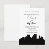 Pittsburgh PA Skyline Cityscape Wedding Invitation Kaart (Voorkant / Achterkant)