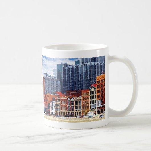 Pittsburgh PA Skyline Closeup Koffiemok (Rechts)
