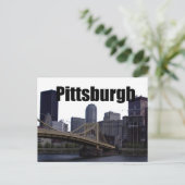 Pittsburgh PA Skyline met Pittsburgh in Sky Briefkaart (Staand voorkant)