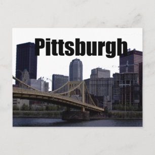 Pittsburgh PA Skyline met Pittsburgh in Sky Briefkaart