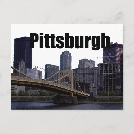 Pittsburgh PA Skyline met Pittsburgh in Sky Briefkaart (Voorkant)
