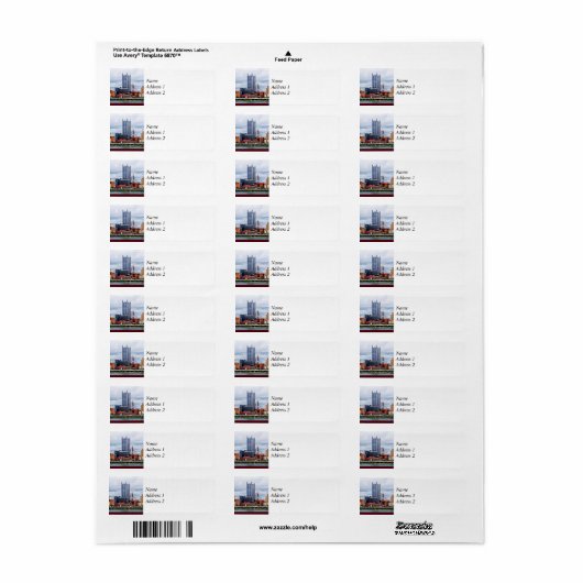 Pittsburgh PA Skyline Save the Date Etiket (Full Sheet)