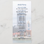 Pittsburgh PA Skyline Wedding Programme Programmakaart (Achterkant)