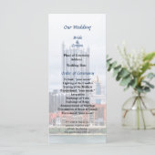 Pittsburgh PA Skyline Wedding Programme Programmakaart (Staand voorkant)