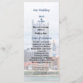 Pittsburgh PA Skyline Wedding Programme Programmakaart (Voorkant)
