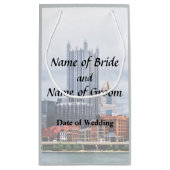 Pittsburgh PA Skyline Wedding Supplies Klein Cadeauzakje (Achterkant)