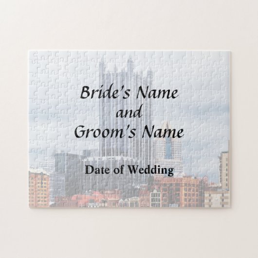 Pittsburgh PA Skyline Wedding Supplies Legpuzzel (Horizontaal)