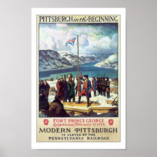 Pittsburgh PA Travel Poster Print (Voorkant)