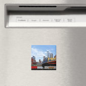 Pittsburgh PA - Trein door Smithfield St Bridge Magneet (Insitu (Vaatwasser))