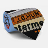 Pittsburgh PA - Trein door Smithfield St Bridge Stropdas (Opgerold)