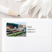 Pittsburgh PA - Trein op postplein Etiket (Insitu)