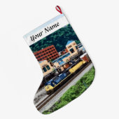 Pittsburgh PA - Trein op postplein Grote Kerstsok (Achterkant (Hangend))