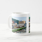 Pittsburgh PA - Trein op postplein Koffiemok (Voorkant links)