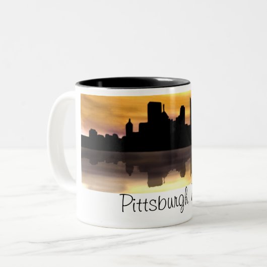 Pittsburgh, PA Tweekleurige Koffiemok (Voorkant links)