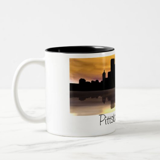 Pittsburgh, PA Tweekleurige Koffiemok (Links)