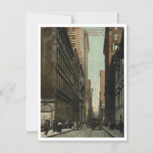 Pittsburgh PA Vierde St 1909 Vintage Briefkaart