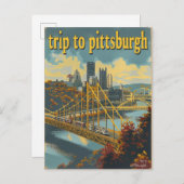 Pittsburgh, PA-Vintage Briefkaart (Voorkant / Achterkant)