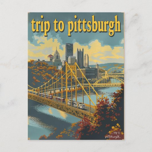 Pittsburgh, PA-Vintage Briefkaart (Voorkant)