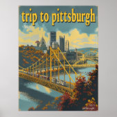 Pittsburgh, PA-Vintage Poster (Voorkant)