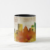 Pittsburgh, PA | Waterverf City Skyline Mok (Midden)