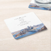 Pittsburgh Paper Onderzetter Save the Date (Schuin)