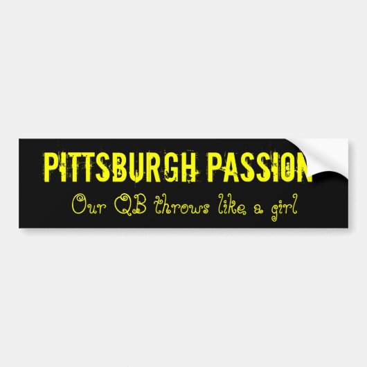 Pittsburgh Passion Bumpersticker (Voorkant)