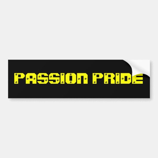 Pittsburgh Passion Bumpersticker (Voorkant)