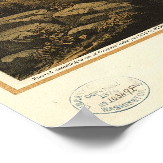 Pittsburgh Pennsylvania 1874 Antiek panoramische k Poster (Hoek)