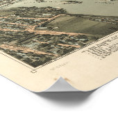 Pittsburgh Pennsylvania 1902 Antiek Panorama Poster (Hoek)