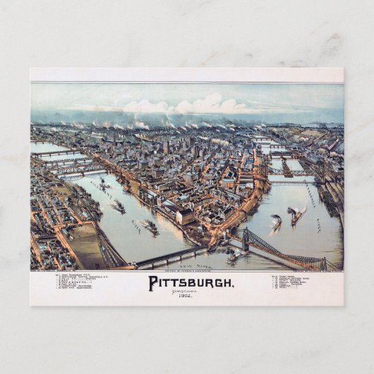 Pittsburgh Pennsylvania 1902 Briefkaart (Voorkant)