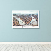Pittsburgh Pennsylvania 1902 Canvas Afdruk (Insitu (Houten vloer))